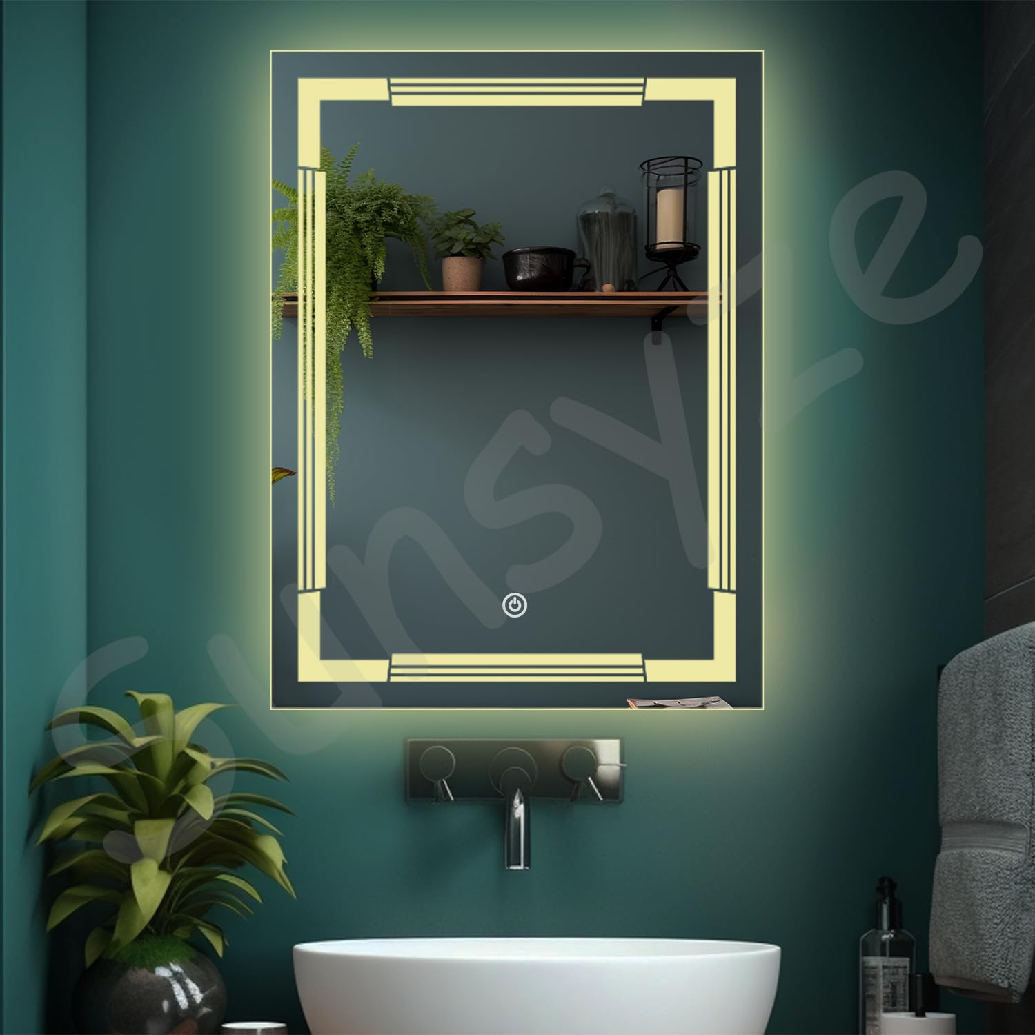Sunsyze Modern Led Mirror for Bathroom & Bedroom, Styles Mirror with Light - Image 5