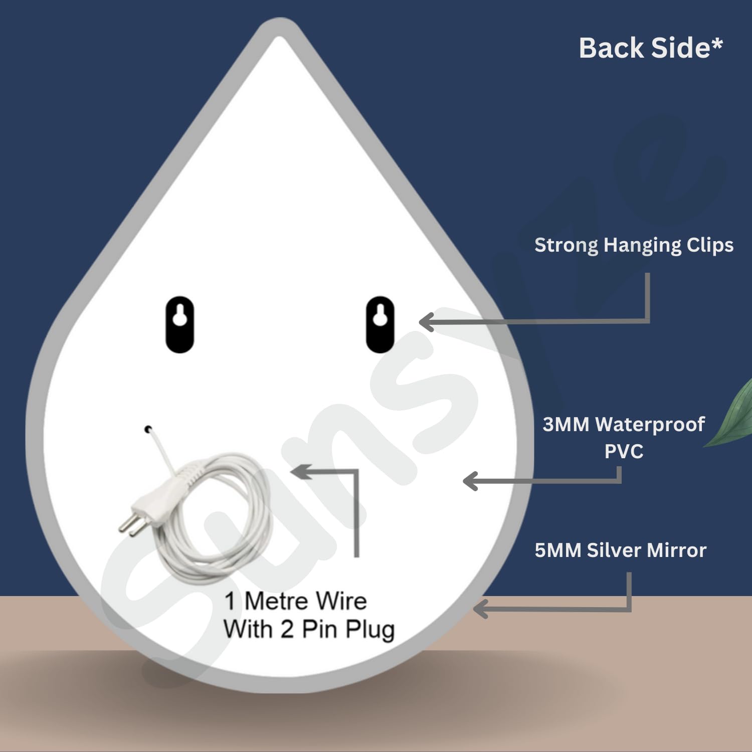 Sunsyze Modern Led Mirror for Bathroom & Bedroom, Styles Mirror with Light - Image 7