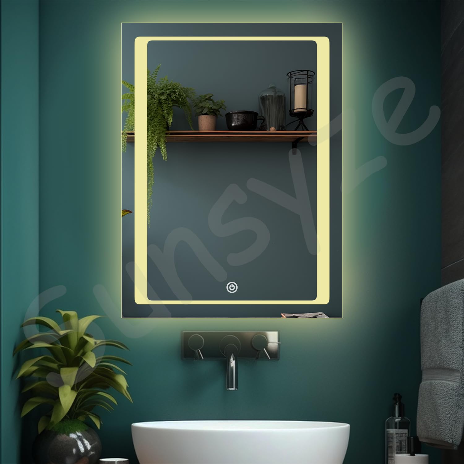 Sunsyze Modern Led Mirror for Bathroom & Bedroom, Styles Mirror with Light - Image 2