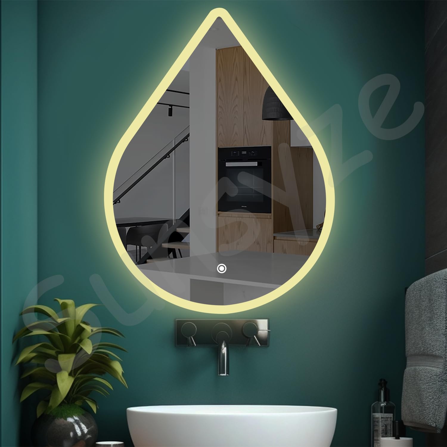 Sunsyze Modern Led Mirror for Bathroom & Bedroom, Styles Mirror with Light - Image 8