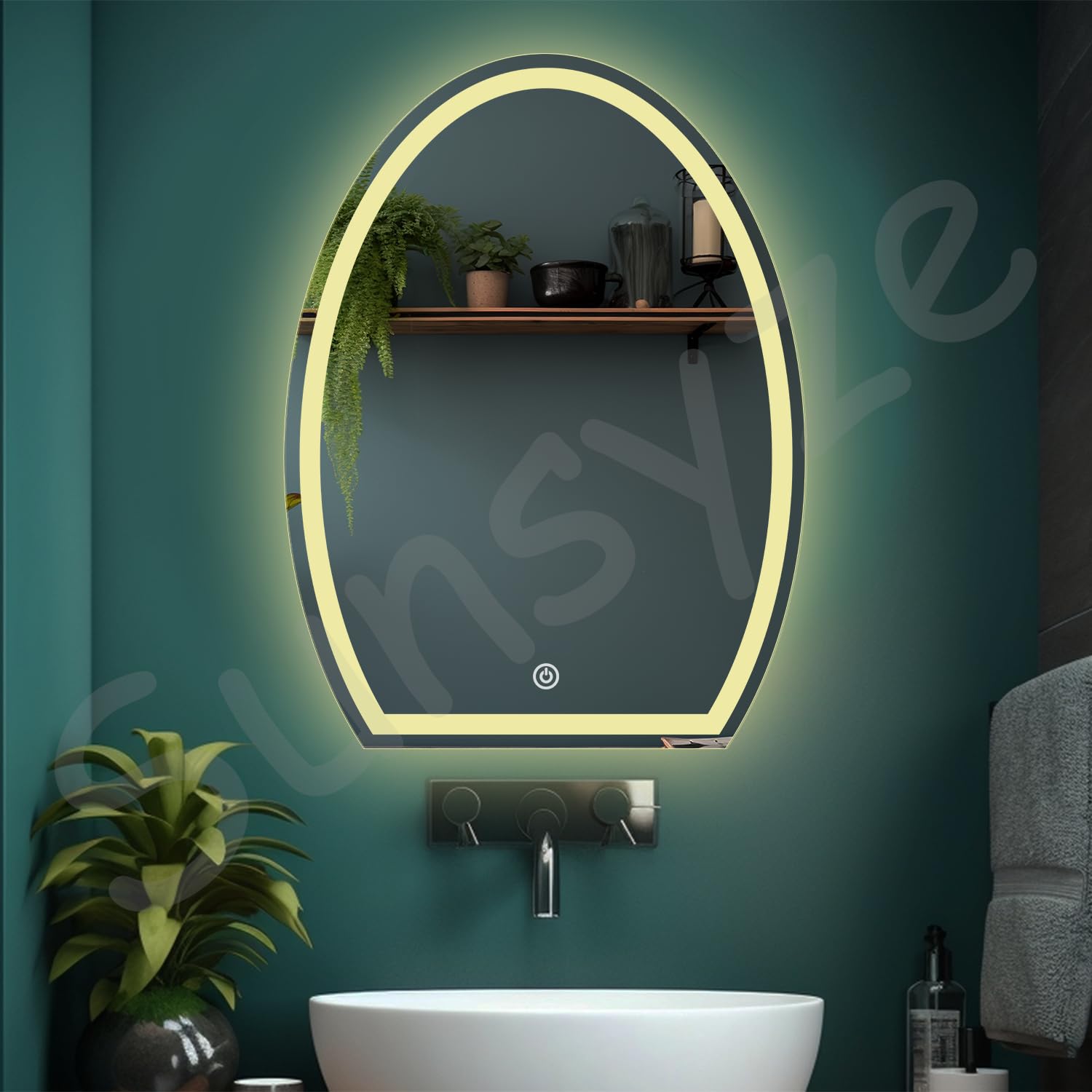 Sunsyze Modern Led Mirror for Bathroom & Bedroom, Styles Mirror with Light - Image 2