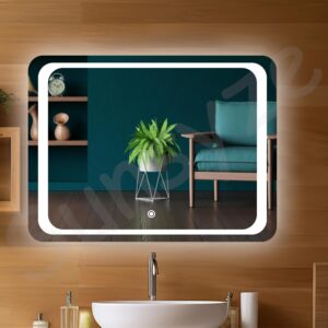 Sunsyze Modern Led Mirror for Bathroom & Bedroom, Styles Mirror with Light