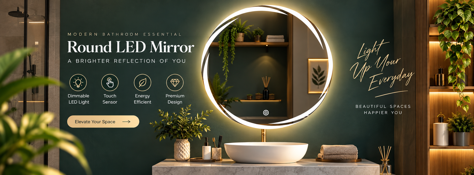 Round Led Mirror