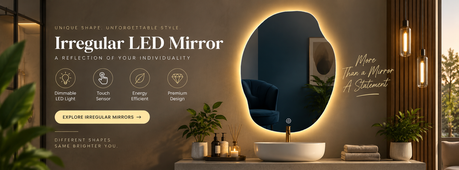 Irregular LED Mirror