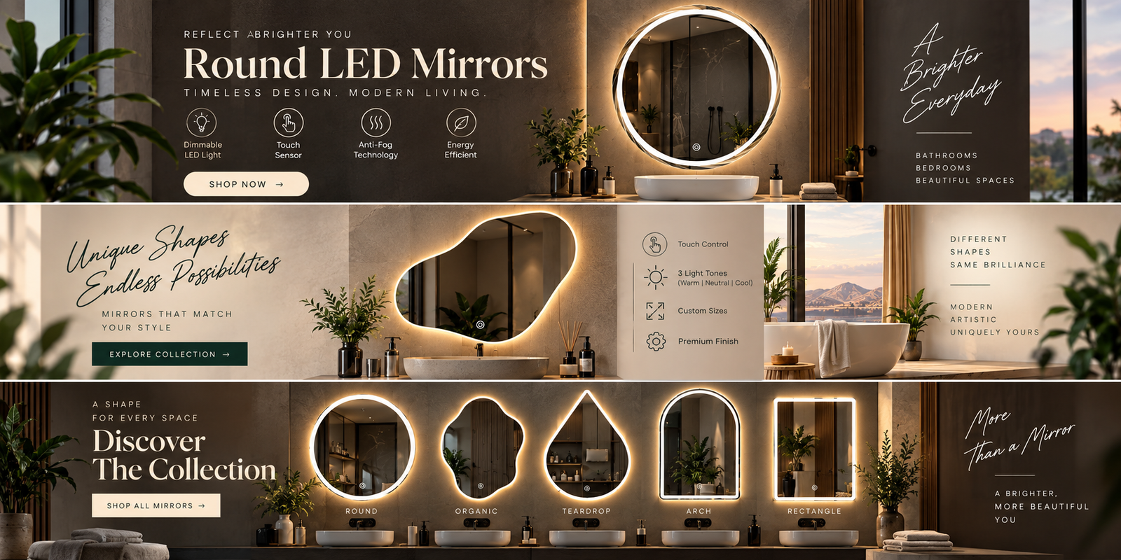 LED Mirrors Banner